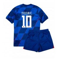 Kroatien Luka Modric #10 Bortadräkt Barn EM 2024 Kortärmad (+ Korta byxor)